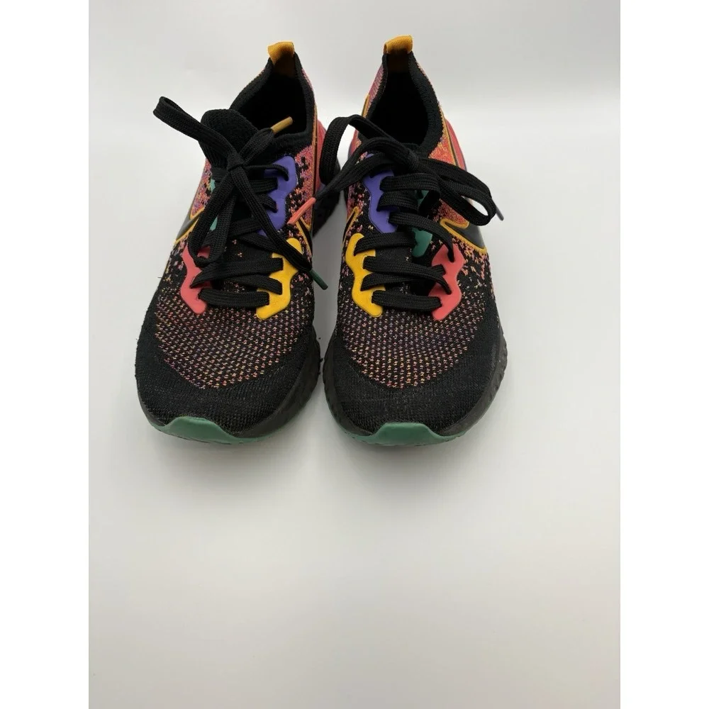 Nike Epic React Flyknit 2 Black Ember Glow W Size 8 Running Light Weight